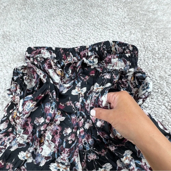 Chloe Kristyn Flowy Lightweight Floral Flower Boho Pants. Medium. Made in USA - Picture 8 of 12